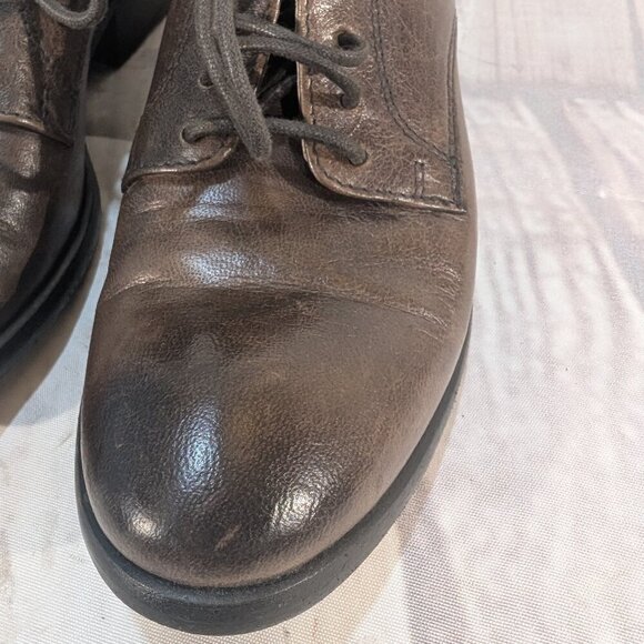 Frye Brown Leather Lace-Up Oxford Shoes Women Sz 7B - Picture 6 of 11